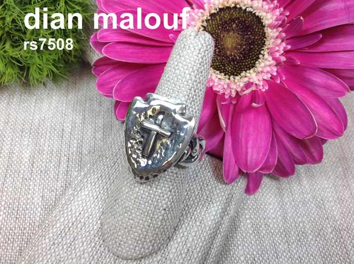Necklaces Dian Malouf rs7508 Sterling Silver Arrowhead With Cross On Large Braided Shank Necklaces Dian Malouf rs7508 Sterling Silver Arrowhead With Cross On Large Braided Shank