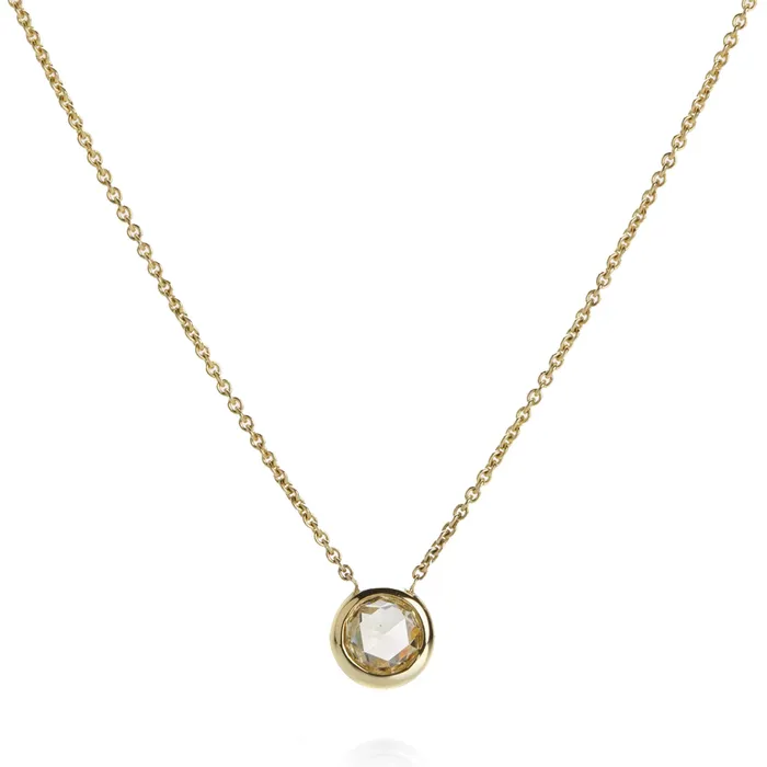 Necklaces Diana Mitchell Round Diamond Pendant Necklace