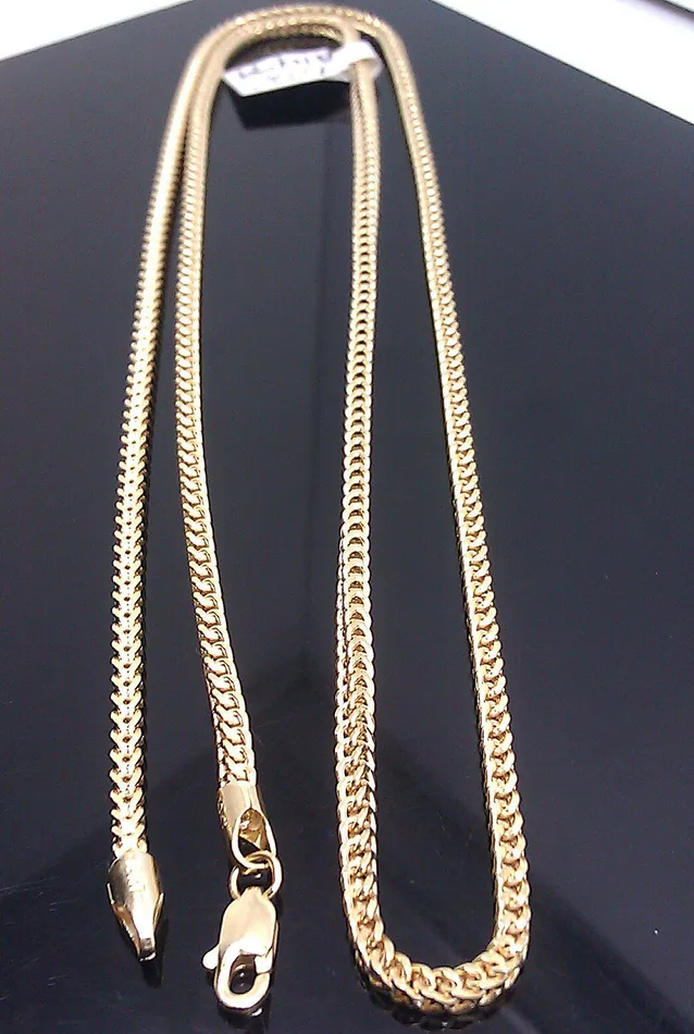 Necklaces Gold and Diamond 10k Gold Chain 2mm Franco Box Chain 16 18 20 22 24 26 Inch Men Women Necklace