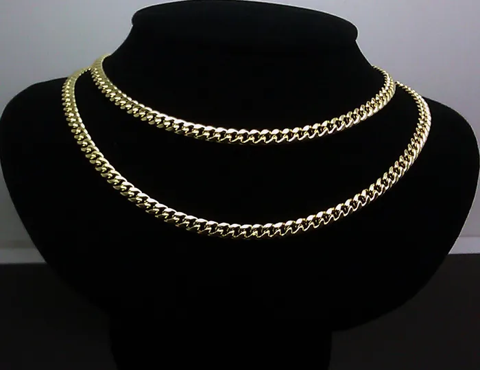 Necklaces Gold and Diamond 10K Yellow Gold Men Miami Cuban Chain 30 5mm Box Lock Necklaces Gold and Diamond 10K Yellow Gold Men Miami Cuban Chain 30 5mm Box Lock
