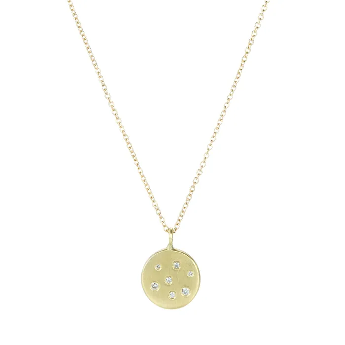 Necklaces Kate Maller Golden Disc Pendant Necklace