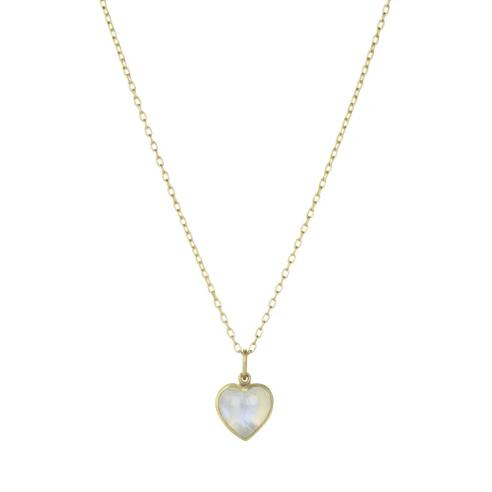 Necklaces Lola Brooks Moonstone Sweetheart Necklace Necklaces Lola Brooks Moonstone Sweetheart Necklace
