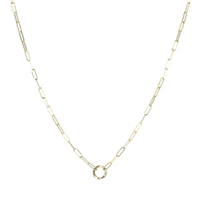 Necklaces Luna Paperclip Organic Circle Necklace Anne Sportun