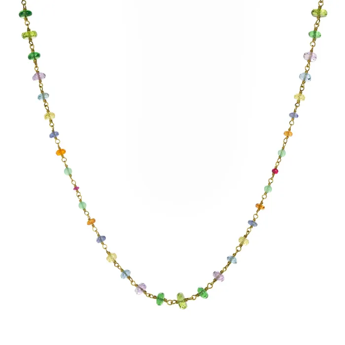 Necklaces Mallary Marks Multicolored Spun Sugar Gemstone Necklace