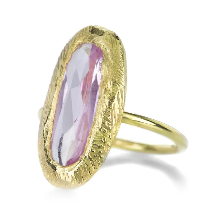 Page Sargisson Rings Large Oval Pink Sapphire Ring Page Sargisson Rings Large Oval Pink Sapphire Ring