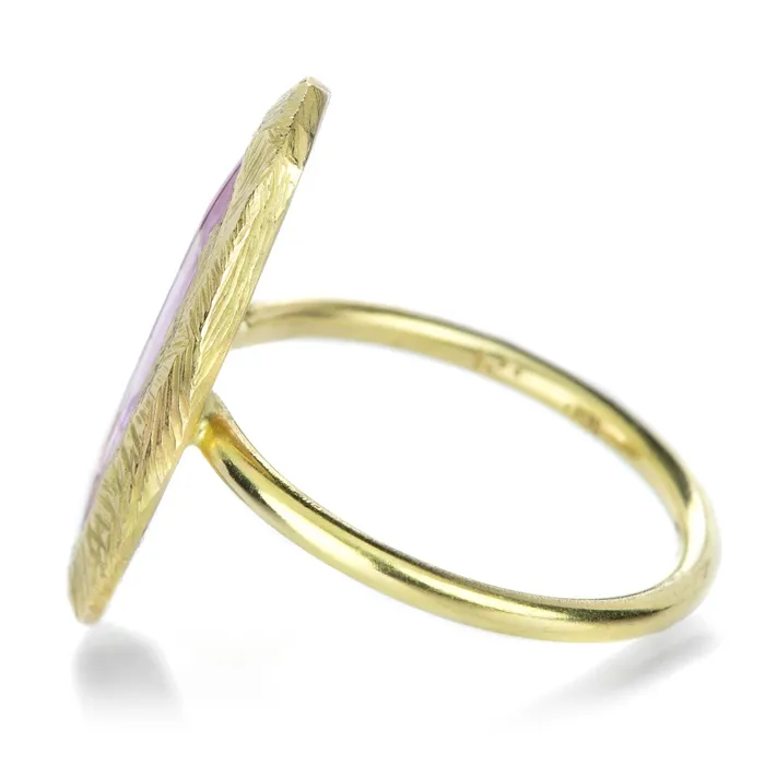 Page Sargisson Rings Large Oval Pink Sapphire Ring Page Sargisson Rings Large Oval Pink Sapphire Ring
