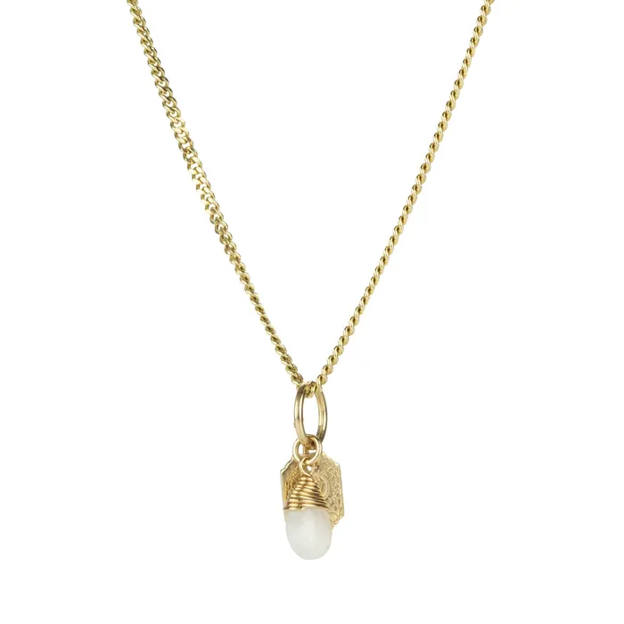 Positive Change White Moonstone Charm Charm Only Pyrrha Charm Necklaces