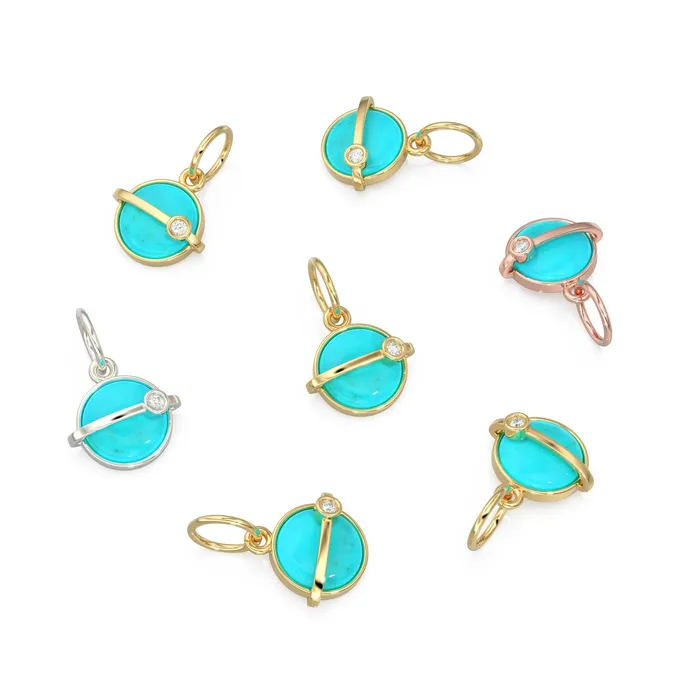 PreStyled Sets Jalvi Co Saturn Turquoise Cabochon 14k Gold Charm Sleeping Beauty Blue Gemstone Diamond Gold Pendant 14k Solid Yellow Gold Jewelry Making Finding PreStyled Sets Jalvi Co Saturn Turquoise Cabochon 14k Gold Charm Sleeping Beauty Blue Gemstone Diamond Gold Pendant 14k Solid Yellow Gold Jewelry Making Finding