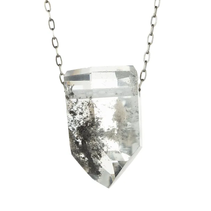 Quartz and Chlorite Crystal Pendant Necklace Joseph Brooks Necklaces