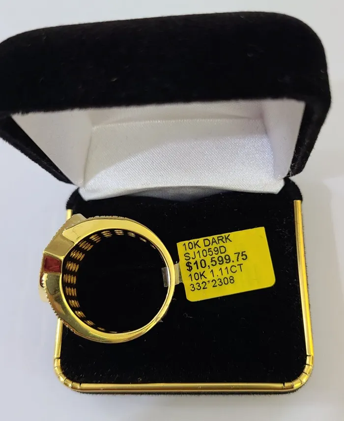 Real 10k Yellow Gold Diamonds Mens Ring Natural Diamond Heart Shaped Size 10 Gold and Diamond Rings