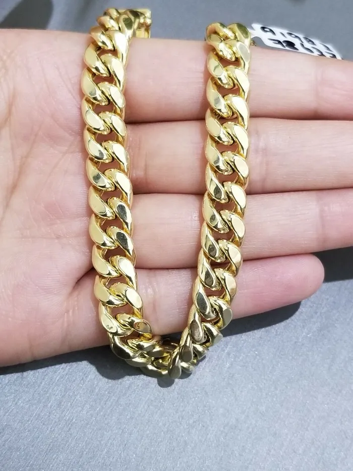 REAL 14K Yellow Gold Miami Cuban Bracelet 9 inch Link 9mm Brand New Box Clasp Gold and Diamond Bracelets