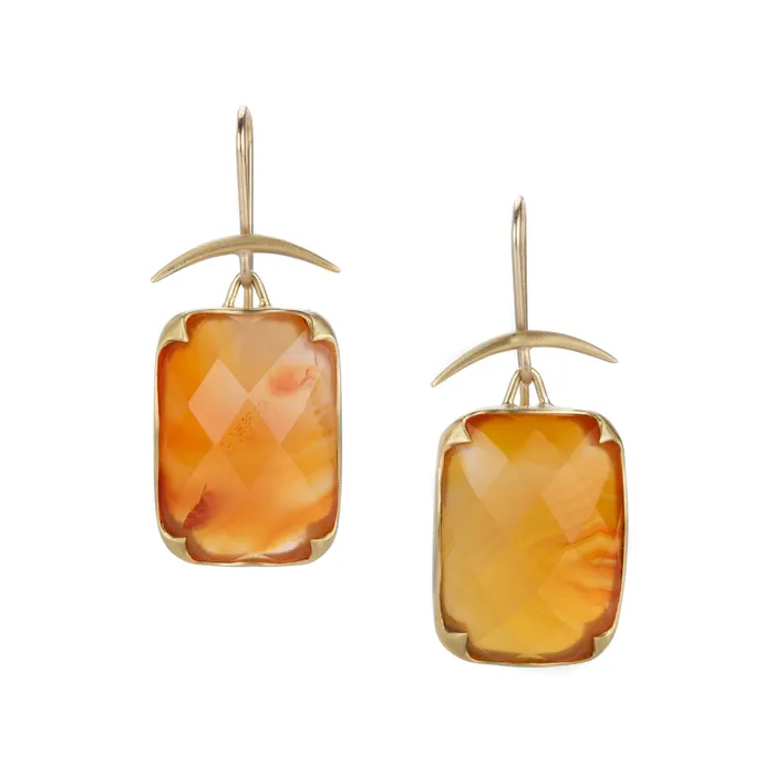 Rectangle Carnelian Earrings Gabriella Kiss Earrings
