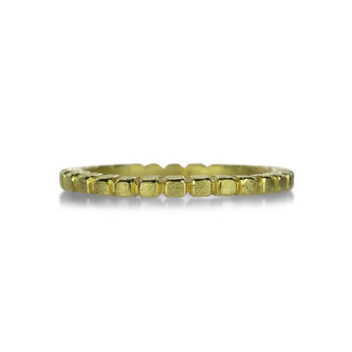 Rings Barbara Heinrich Gold Cushion Shaped Stacking Ring
