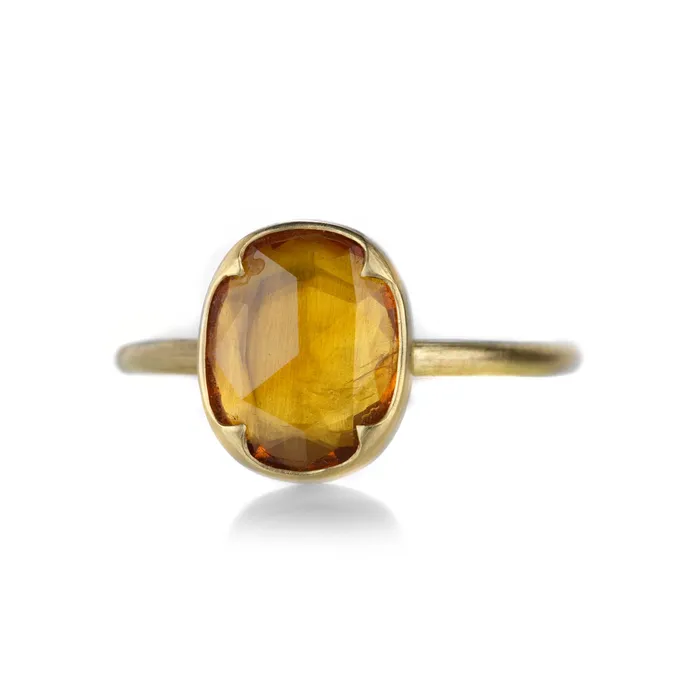 Rings Gabriella Kiss Faceted Orange Sapphire Ring