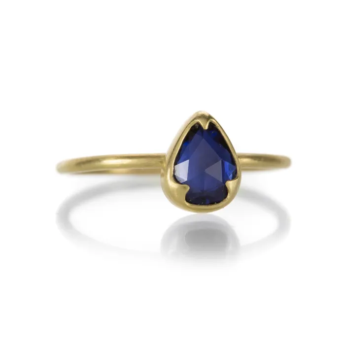 Rings Gabriella Kiss Faceted Sapphire Pear Ring