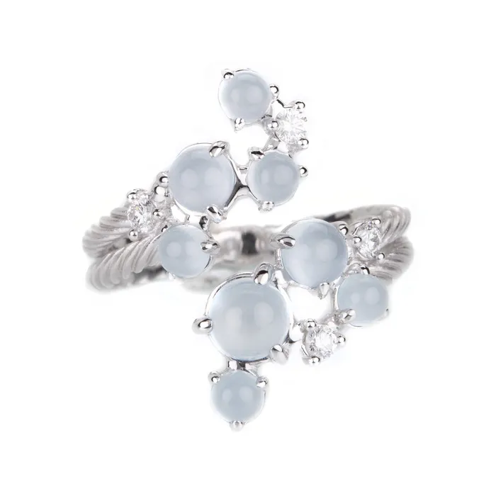 Rings Paul Morelli Aquamarine Bubble Bypass Ring