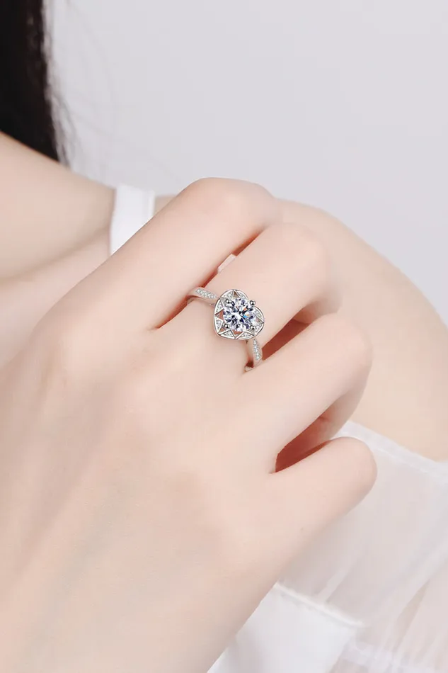 Rings Trendsi Moissanite Heart Ring