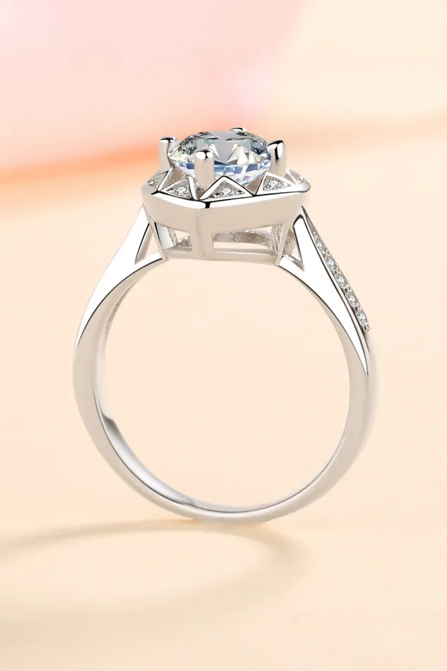 Rings Trendsi Moissanite Heart Ring