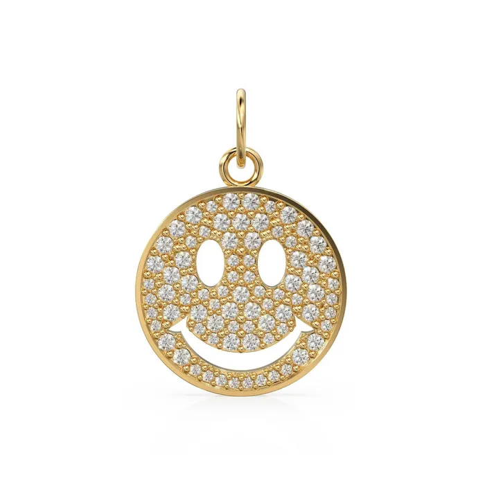 Smiling Face Smiley 18k Solid Gold Charm 14k 18k Solid Gold Charm Pendant Diamond Pendant Emoji Smiling Face Connector Gift for her Jalvi Co PreStyled Sets Smiling Face Smiley 18k Solid Gold Charm 14k 18k Solid Gold Charm Pendant Diamond Pendant Emoji Smiling Face Connector Gift for her Jalvi Co PreStyled Sets