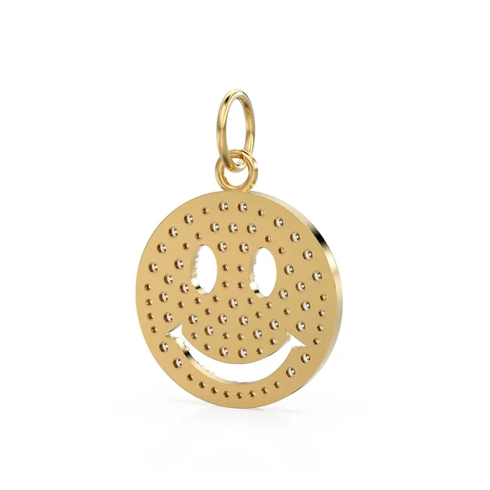 Smiling Face Smiley 18k Solid Gold Charm 14k 18k Solid Gold Charm Pendant Diamond Pendant Emoji Smiling Face Connector Gift for her Jalvi Co PreStyled Sets Smiling Face Smiley 18k Solid Gold Charm 14k 18k Solid Gold Charm Pendant Diamond Pendant Emoji Smiling Face Connector Gift for her Jalvi Co PreStyled Sets