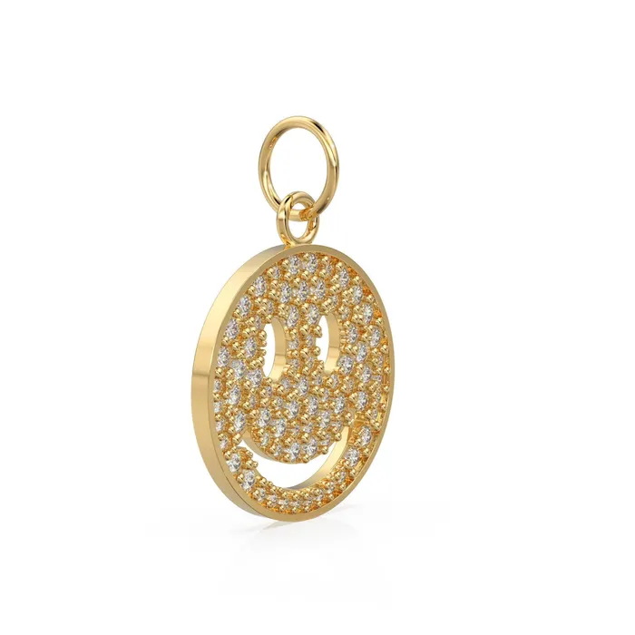 Smiling Face Smiley 18k Solid Gold Charm 14k 18k Solid Gold Charm Pendant Diamond Pendant Emoji Smiling Face Connector Gift for her Jalvi Co PreStyled Sets Smiling Face Smiley 18k Solid Gold Charm 14k 18k Solid Gold Charm Pendant Diamond Pendant Emoji Smiling Face Connector Gift for her Jalvi Co PreStyled Sets