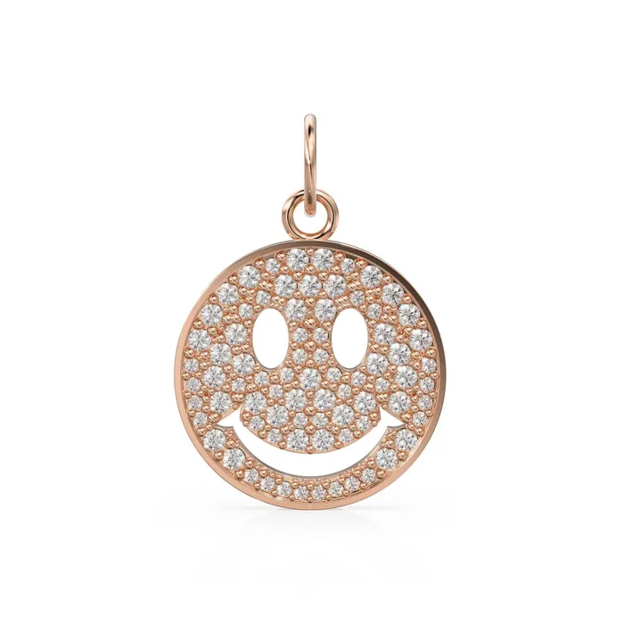Smiling Face Smiley 18k Solid Gold Charm 14k 18k Solid Gold Charm Pendant Diamond Pendant Emoji Smiling Face Connector Gift for her Jalvi Co PreStyled Sets Smiling Face Smiley 18k Solid Gold Charm 14k 18k Solid Gold Charm Pendant Diamond Pendant Emoji Smiling Face Connector Gift for her Jalvi Co PreStyled Sets