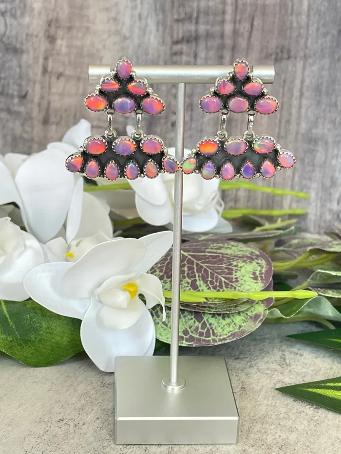 SophiaRene Boutique Earrings Sterling Silver Aurora Opal Statement Earrings SophiaRene Boutique Earrings Sterling Silver Aurora Opal Statement Earrings