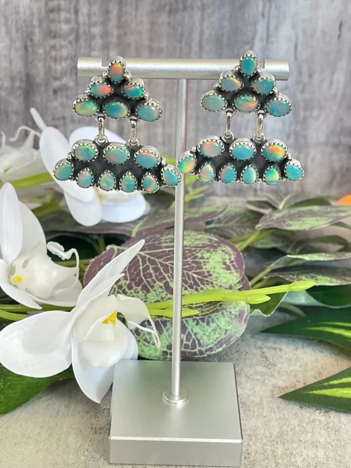 SophiaRene Boutique Earrings Sterling Silver Aurora Opal Statement Earrings SophiaRene Boutique Earrings Sterling Silver Aurora Opal Statement Earrings