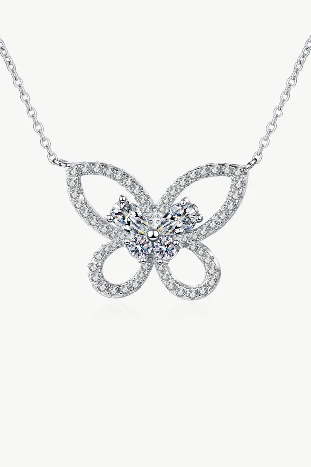Trendsi Necklaces Moissanite Butterfly Pendant Necklace