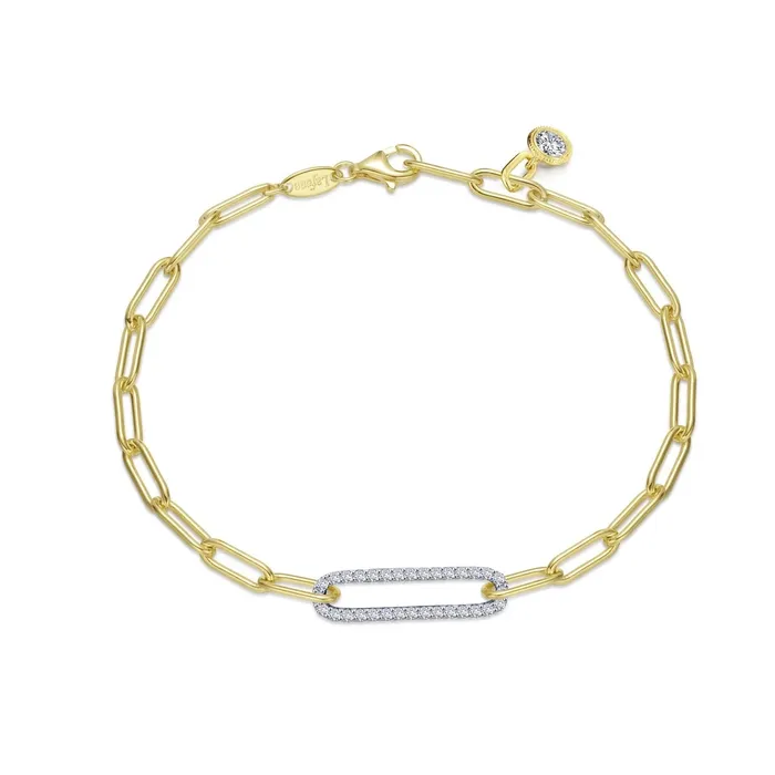 057 CTW Paperclip Bracelet Lafonn Bracelets