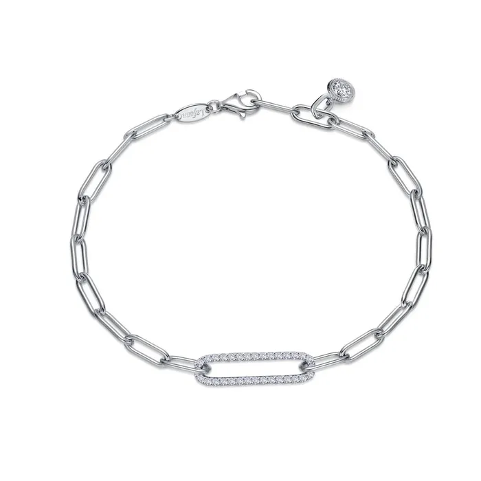 057 CTW Paperclip Bracelet Lafonn Bracelets