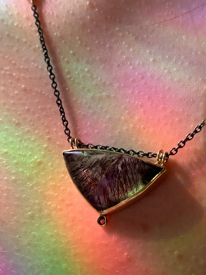 14k SS Triangle Super Seven Necklace Emily Amey Jewelry Necklaces