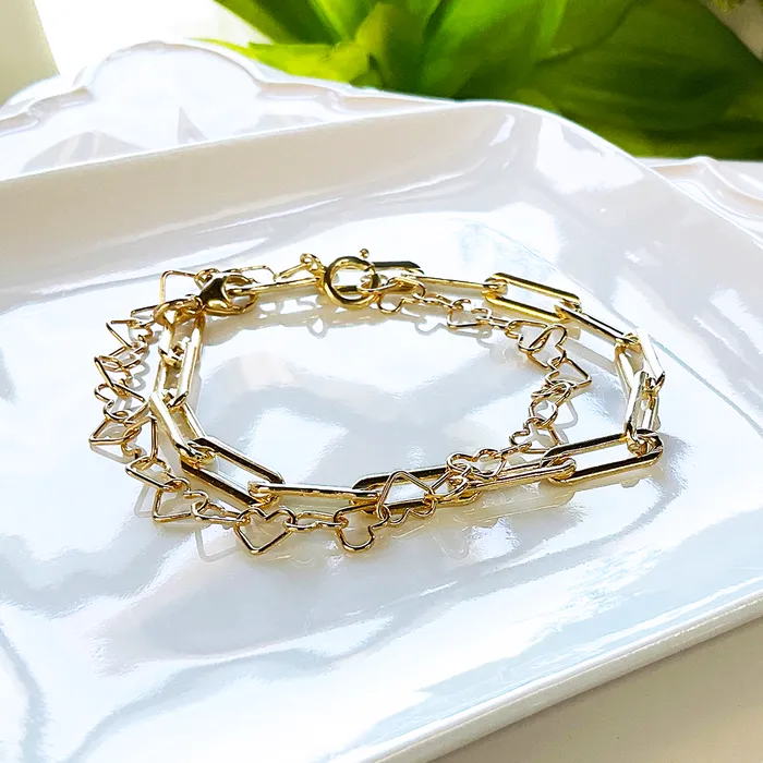 15mm 14KTGF Paperclip Chain Bracelet Elisa Ilana Bracelets 15mm 14KTGF Paperclip Chain Bracelet Elisa Ilana Bracelets