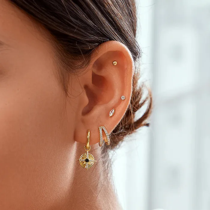 Ania Haie PreStyled Sets Sunshine Chaser Gold Marquise Solitare Studs