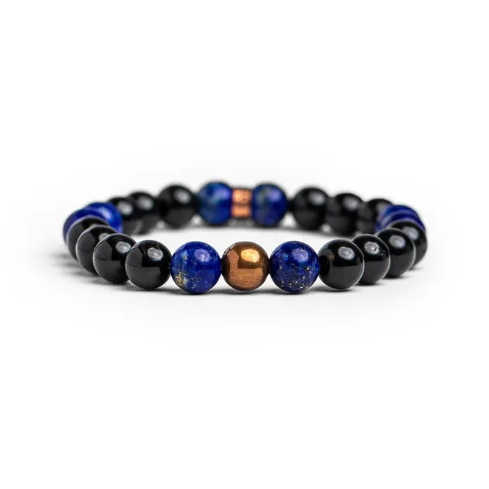 Ashley Jewels Bracelets Lapis And Onyx Beaded Bracelet