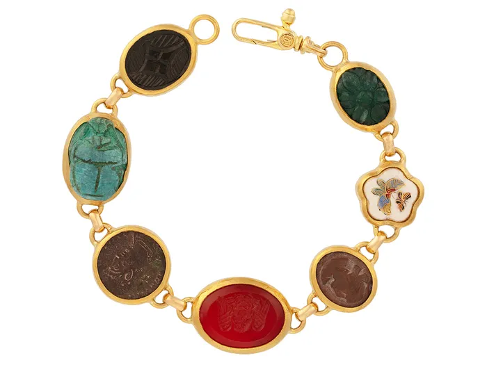 Bracelets GG GOLD OOAK GURHAN Antiquities Gold MultiStone All Around SingleStrand Bracelet Mixed Artifacts and Stones Bracelets GG GOLD OOAK GURHAN Antiquities Gold MultiStone All Around SingleStrand Bracelet Mixed Artifacts and Stones