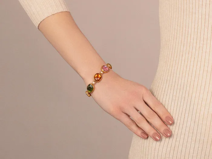 Bracelets GG GOLD OOAK GURHAN Elements Gold Tourmaline All Around SingleStrand Bracelet Mixed Amorphous Shapes Bracelets GG GOLD OOAK GURHAN Elements Gold Tourmaline All Around SingleStrand Bracelet Mixed Amorphous Shapes