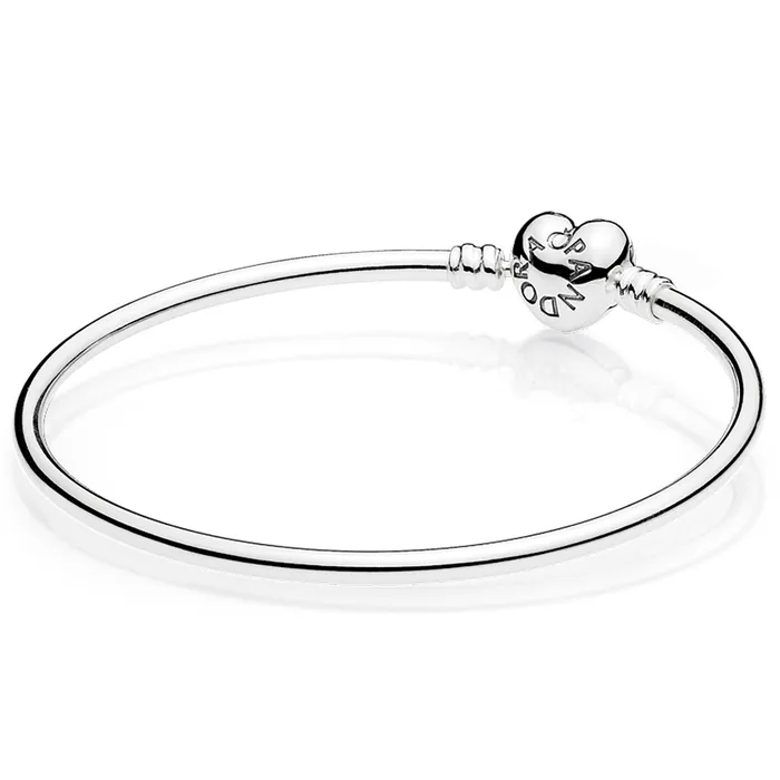 Bracelets Pandora Moments Silver Bangle Logo Heart Clasp Bracelet Pandora Bracelets Pandora Moments Silver Bangle Logo Heart Clasp Bracelet Pandora