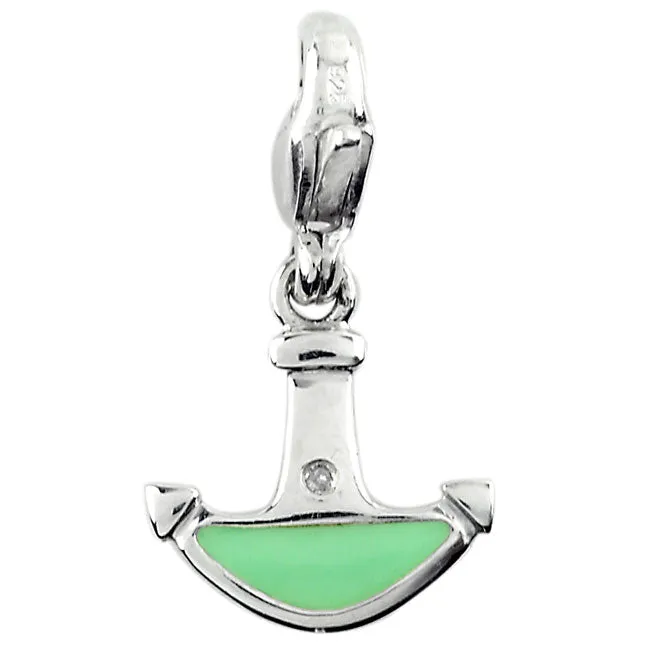 Charm Necklaces Elisa Ilana Anchor Charm with Diamond332959