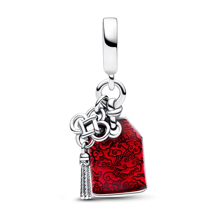 Charm Necklaces Lucky Amulet Double Dangle Charm Pandora