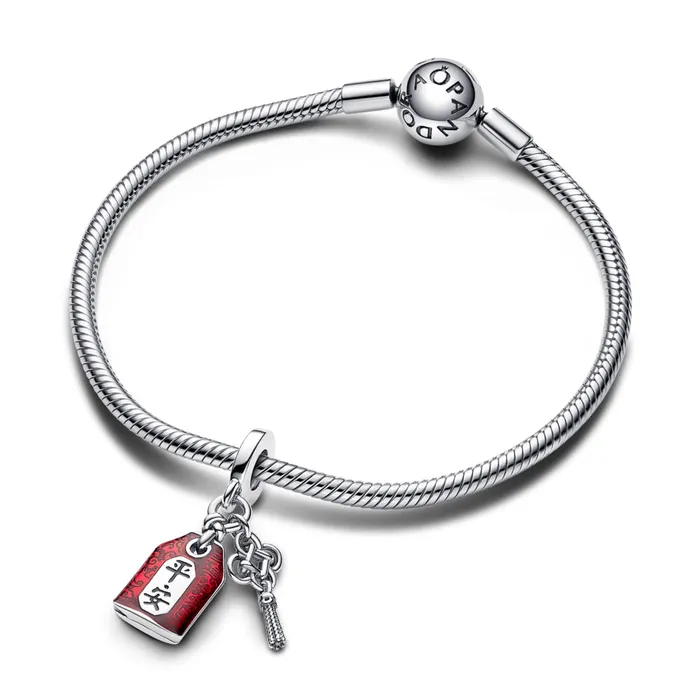 Charm Necklaces Lucky Amulet Double Dangle Charm Pandora