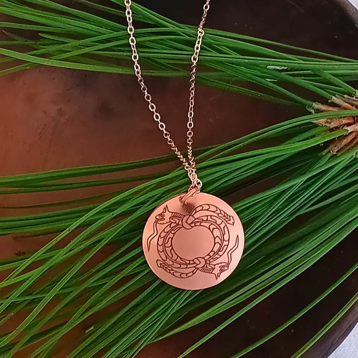 Cherokee Copper Necklaces Uktena 1 Copper Necklace
