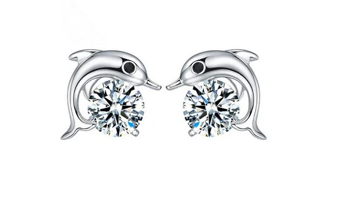 Crystal Dolphin Shape Charm Earrings For Ladies sparklingselections Earrings Crystal Dolphin Shape Charm Earrings For Ladies sparklingselections Earrings