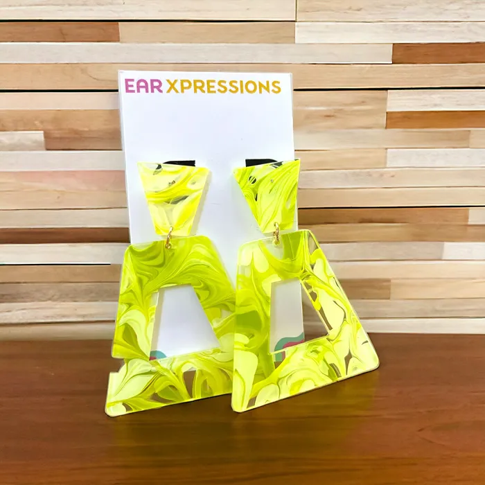 Ear Xpressions Earrings Hot Girl Lime Earrings