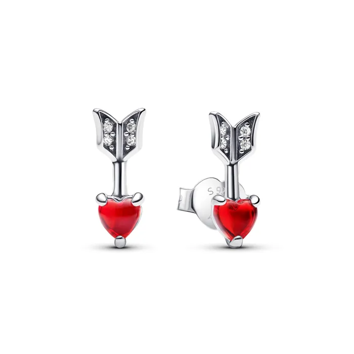 Earrings Pandora Arrow Murano Glass Heart Stud Earrings Pandora