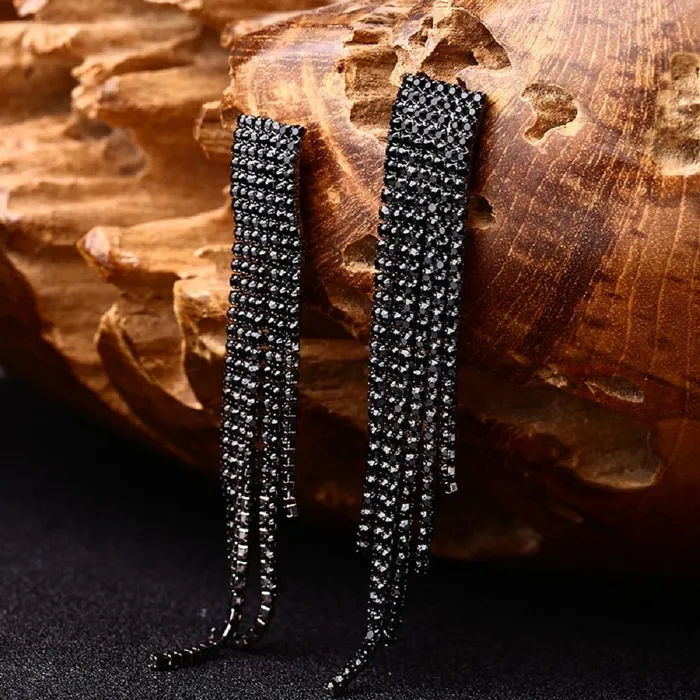 Earrings sparklingselections Tassel Earrings Drop Earrings Black Fashion Copper Nice Gift Jewelry For Women Girls Wedding Set Earrings sparklingselections Tassel Earrings Drop Earrings Black Fashion Copper Nice Gift Jewelry For Women Girls Wedding Set
