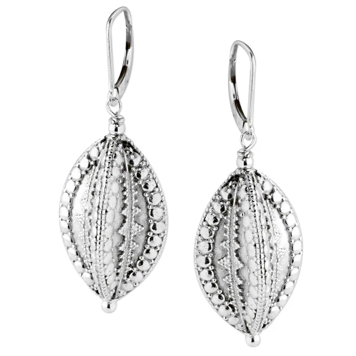 Elisa Ilana Earrings Chunky Four Sided Silver Earrings340587