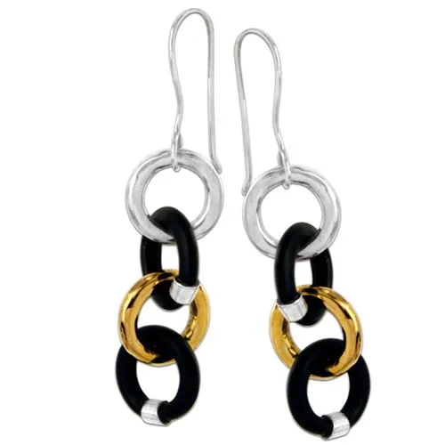 Elisa Ilana Earrings Wood Interlocking Circle Earrings333026