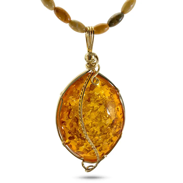Elisa Ilana Natural Baltic Amber Necklace Necklaces