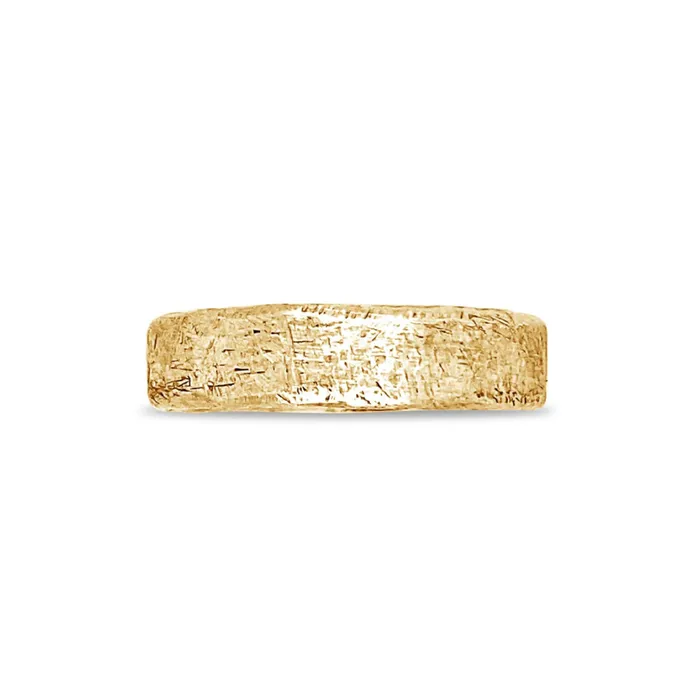 Emily Amey Jewelry Rings Eroded Driftwood Band In 14k Yellow Gold